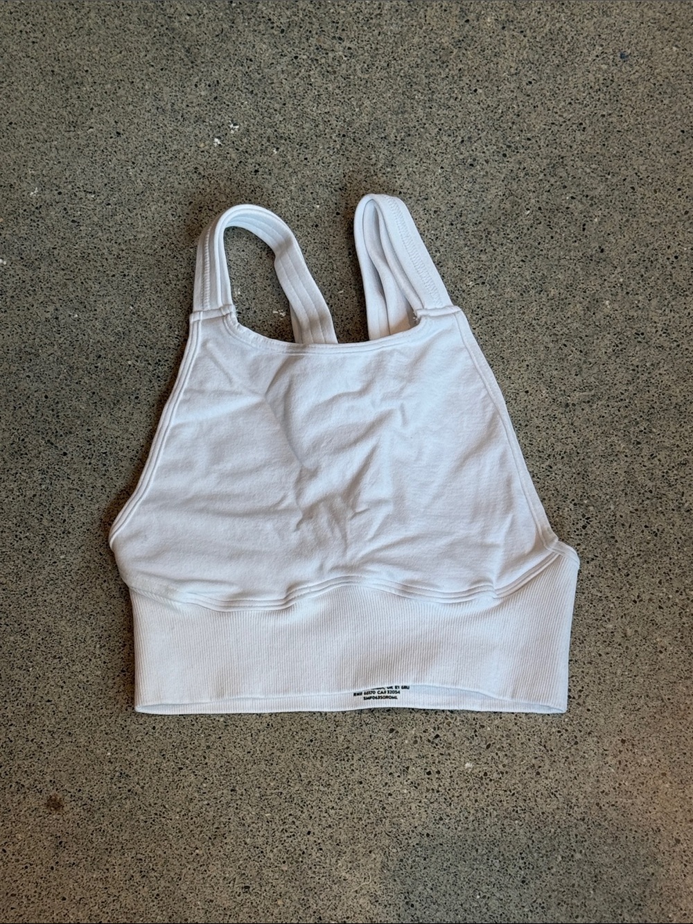 Free People White High-Neck Seamless Sports Bralette